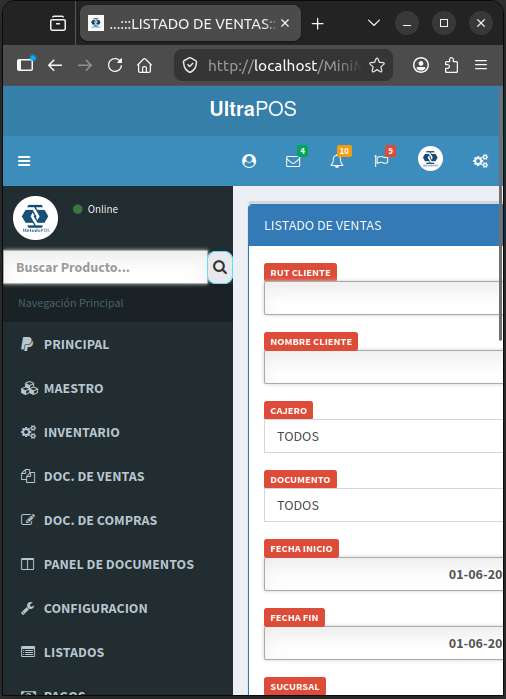 Sistema UltraPOS en acción